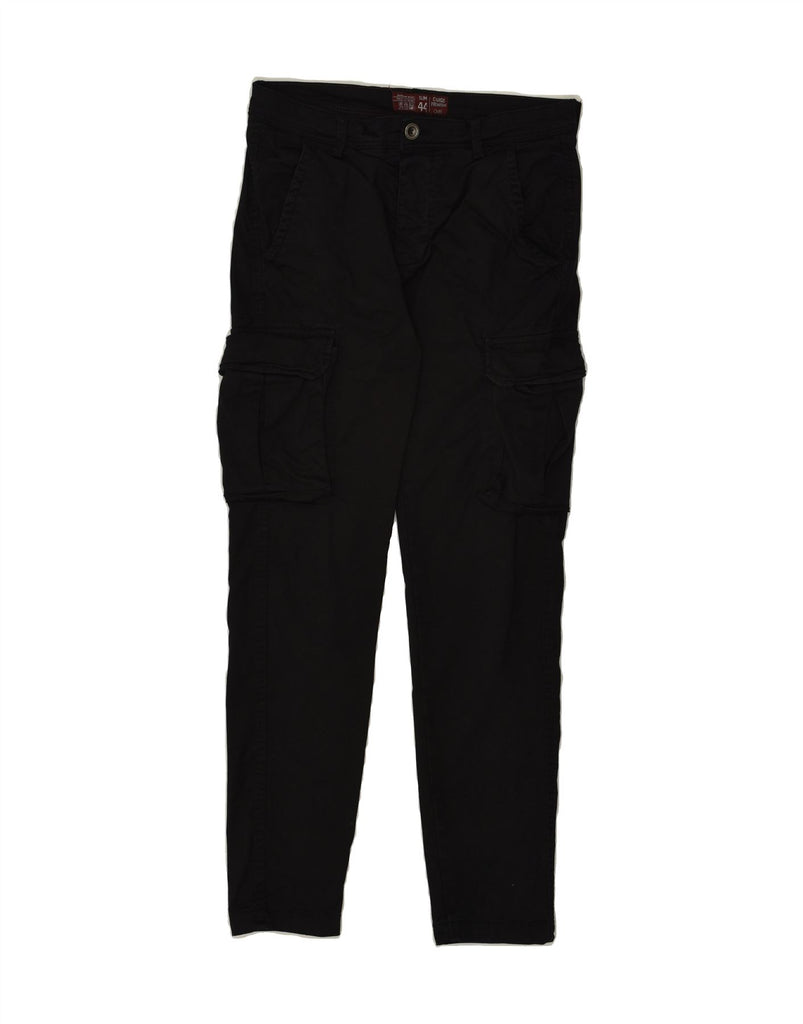 OVS Mens Slim Cargo Trousers IT 44 XS W27 L31  Black Cotton | Vintage OVS | Thrift | Second-Hand OVS | Used Clothing | Messina Hembry 