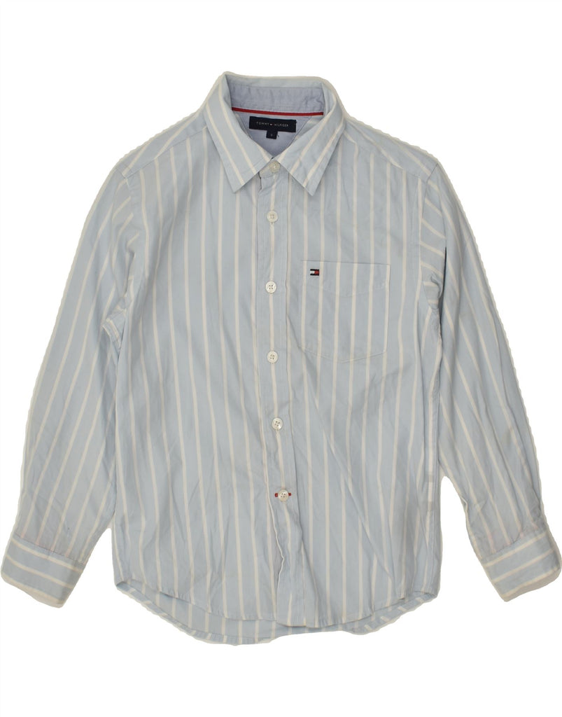 TOMMY HILFIGER Boys Shirt 5-6 Years Blue Striped Cotton | Vintage Tommy Hilfiger | Thrift | Second-Hand Tommy Hilfiger | Used Clothing | Messina Hembry 