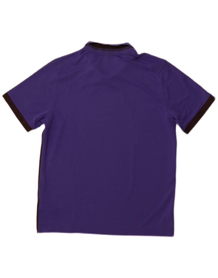 NIKE Mens Dri Fit Polo Shirt Medium Purple Colourblock Polyester