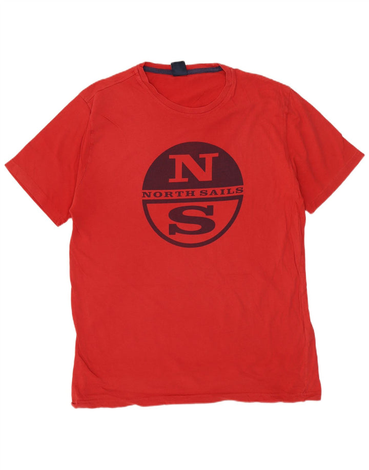 North Sails Mens Graphic T-Shirt Top Large Red