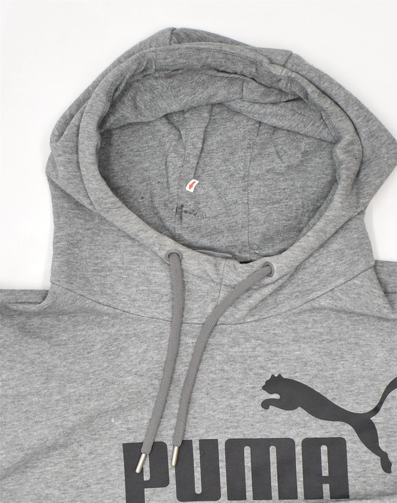 PUMA Mens Graphic Hoodie Jumper Large Grey Cotton | Vintage | Thrift | Second-Hand | Used Clothing | Messina Hembry 