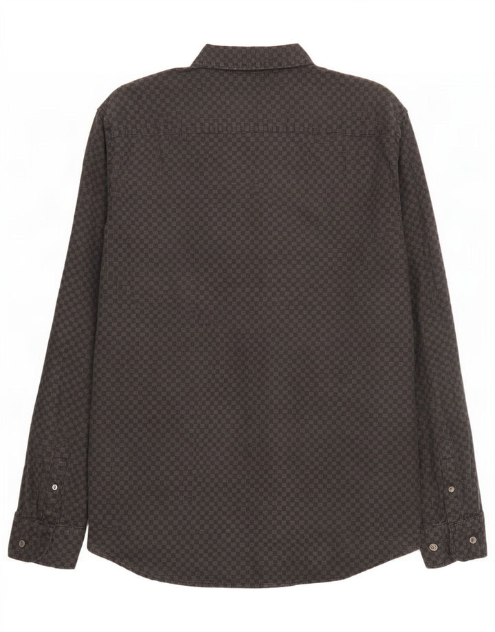 Levi's Mens Shirt Small Black Geometric Cotton