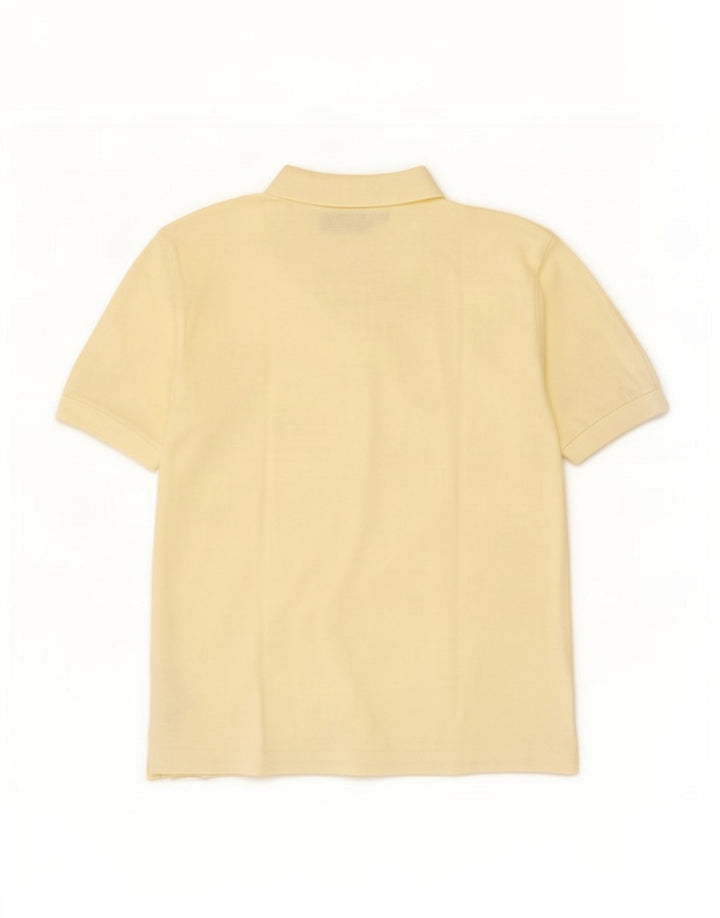 Sergio Tacchini Mens Polo Shirt IT 48 Medium Yellow Cotton