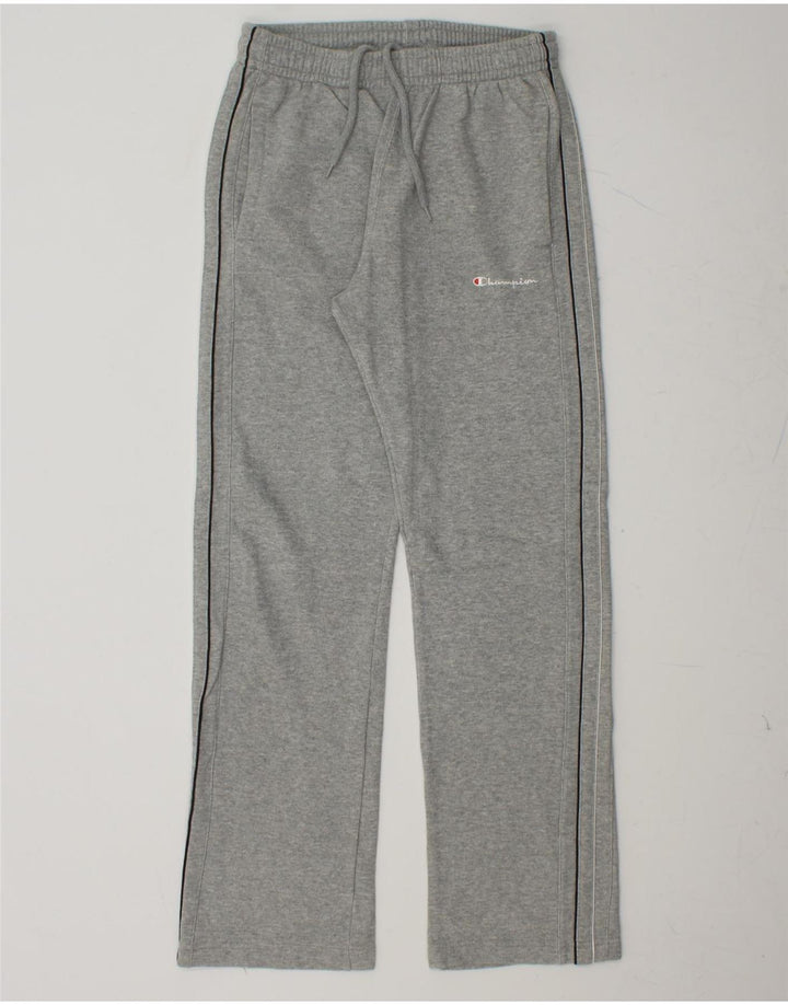 CHAMPION Mens Tracksuit Trousers Small Grey Cotton