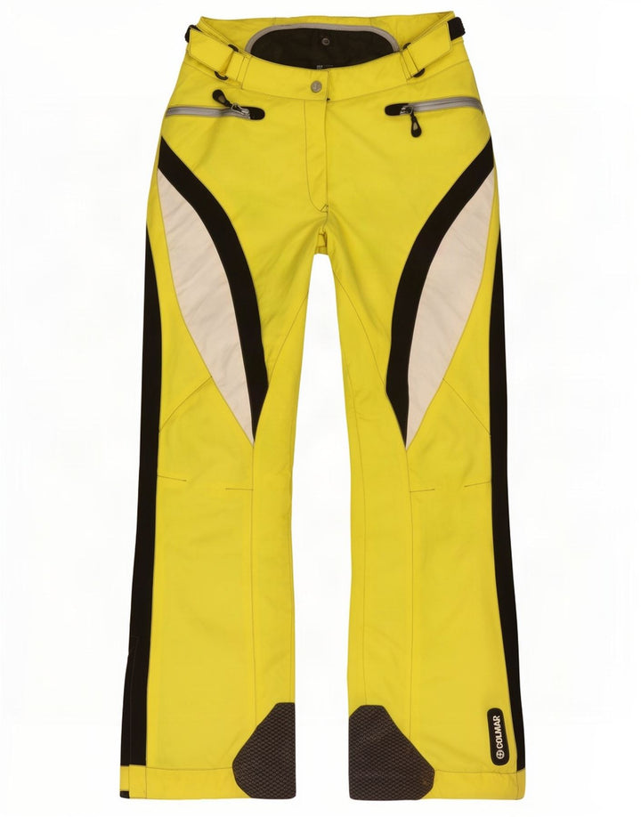 Colmar Womens Ski Trousers IT 44 Medium Yellow Colourblock Polyamide