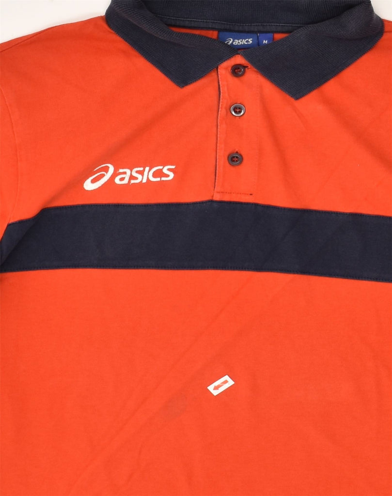 ASICS Mens Polo Shirt Medium Red Cotton | Vintage Asics | Thrift | Second-Hand Asics | Used Clothing | Messina Hembry 