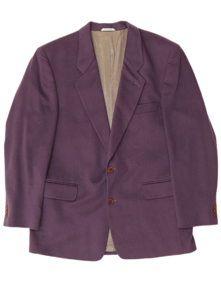 Rene Lezard Mens 2 Button Blazer Jacket IT 52 XL Purple Cashmere