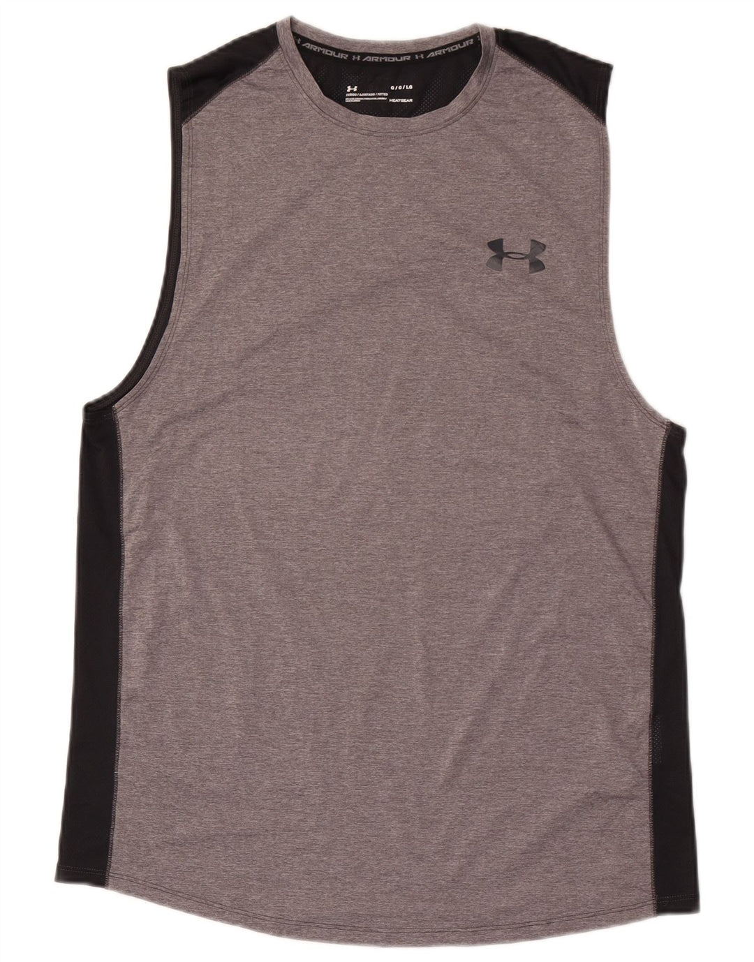 Under Armour Mens Heat Gear Vest Top Large Grey Colourblock