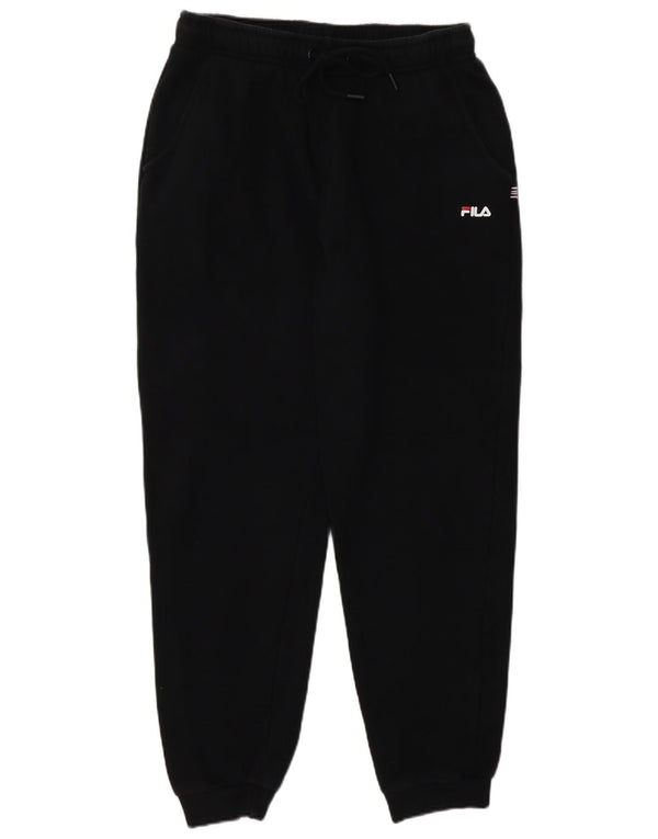 Fila Womens Tracksuit Trousers Joggers UK 14 Large Black Cotton