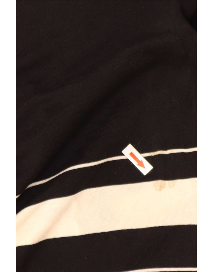 Zara Womens Blouse Top UK 12 Medium Black Colourblock Lyocell