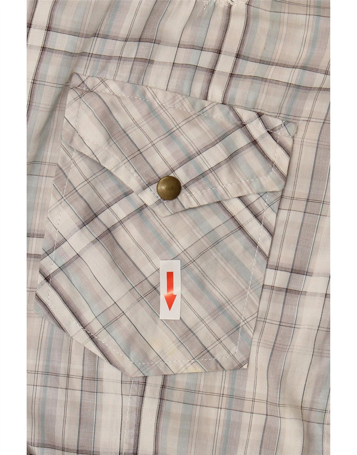 Guess Mens Shirt Large Grey Check Cotton