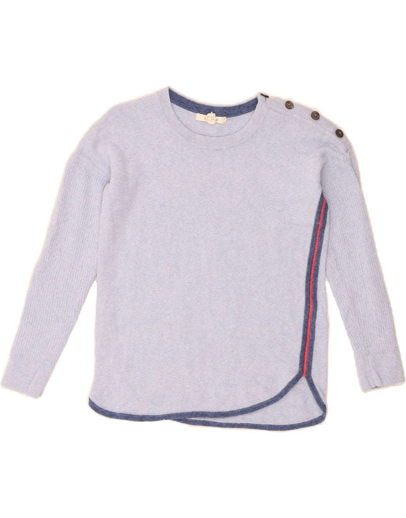 WHITE STUFF Womens Crew Neck Jumper Sweater UK 6 XS Blue Viscose Vintage White Stuff and Second-Hand White Stuff from Messina Hembry 
