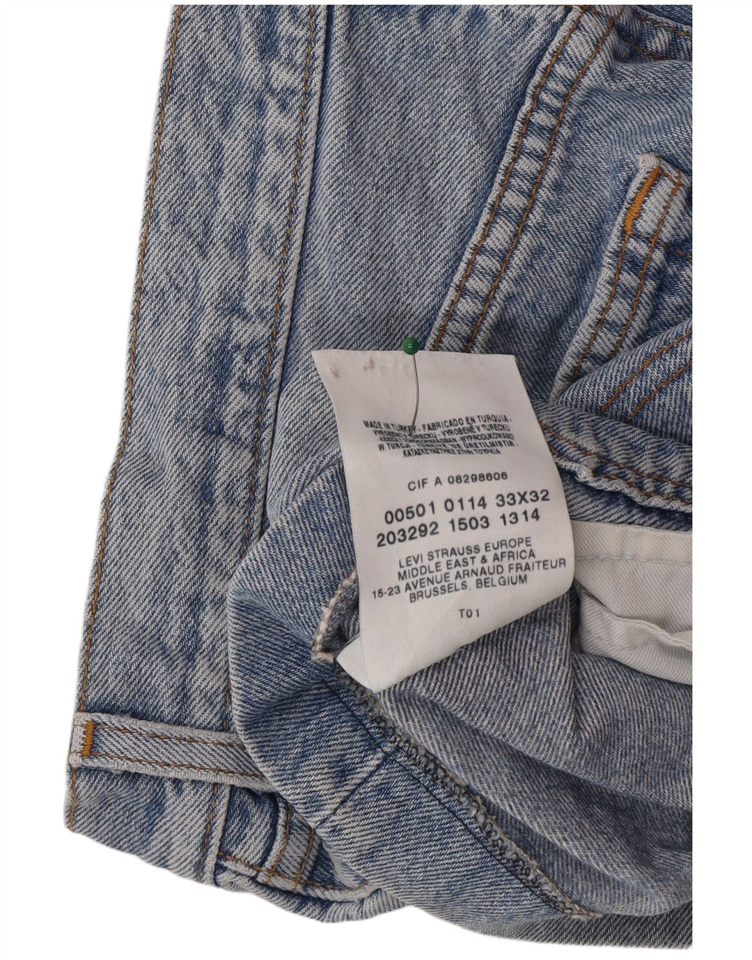 LEVI'S Womens 501 Denim Shorts W33 Large Blue Cotton