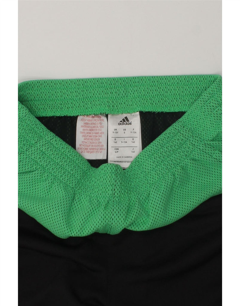 ADIDAS Boys Sport Shorts 9-10 Years Black Colourblock Polyester | Vintage Adidas | Thrift | Second-Hand Adidas | Used Clothing | Messina Hembry 