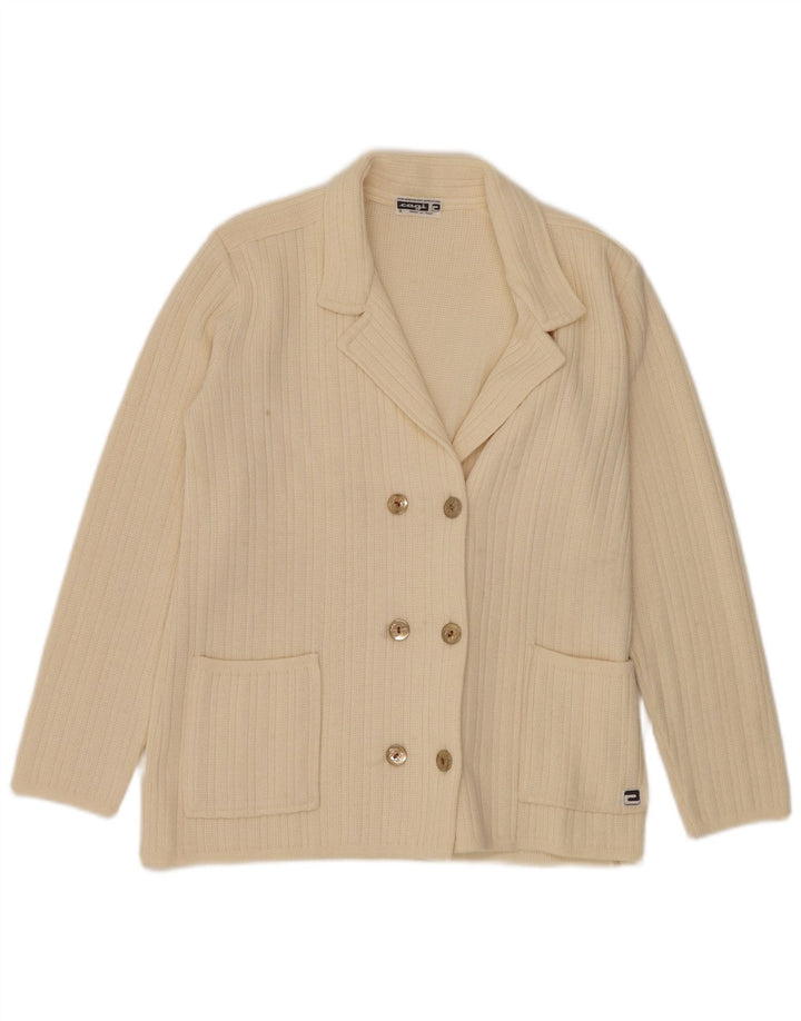 CAGI Womens Oversized Double Breasted Cardigan Sweater IT 34 2XS Off White