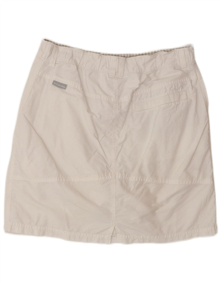 COLUMBIA Womens Skort US 8 Medium  White Cotton