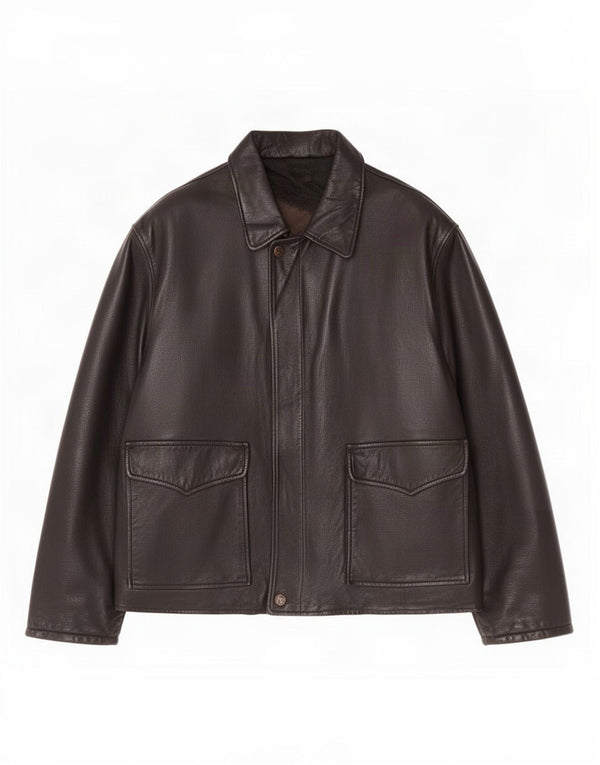 Vintage Mens Leather Jacket UK 42 XL Black