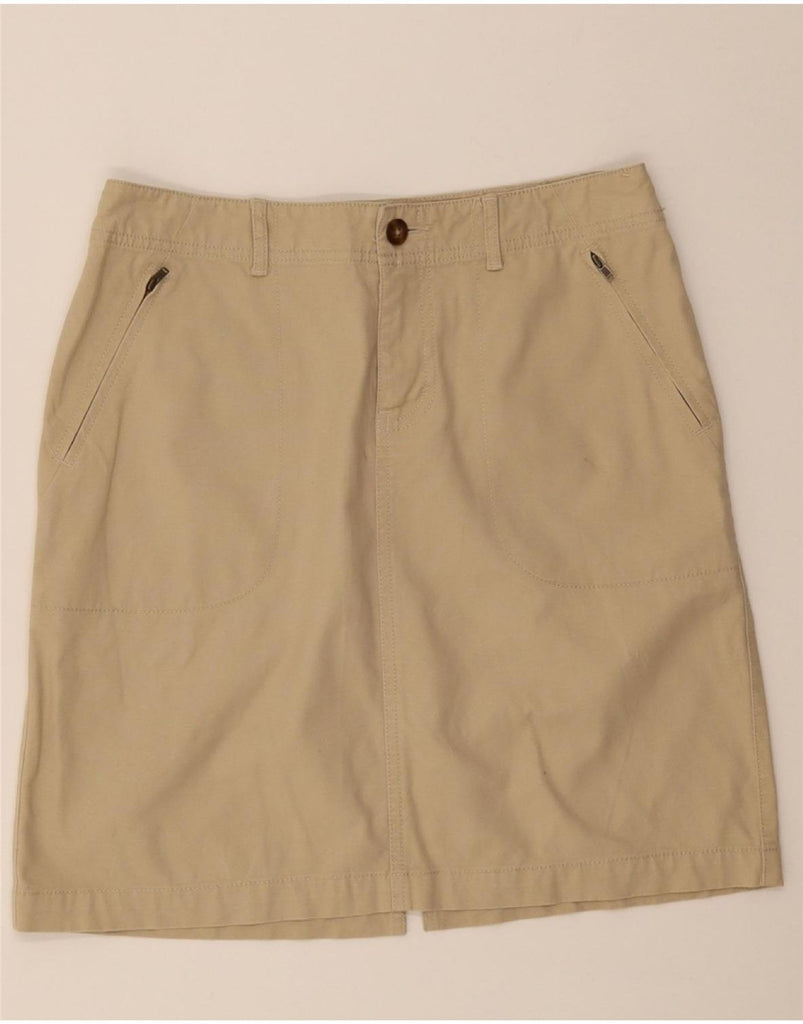 EDDIE BAUER Womens Straight Skirt US 6 Medium W30 Beige Cotton Vintage Eddie Bauer and Second-Hand Eddie Bauer from Messina Hembry 