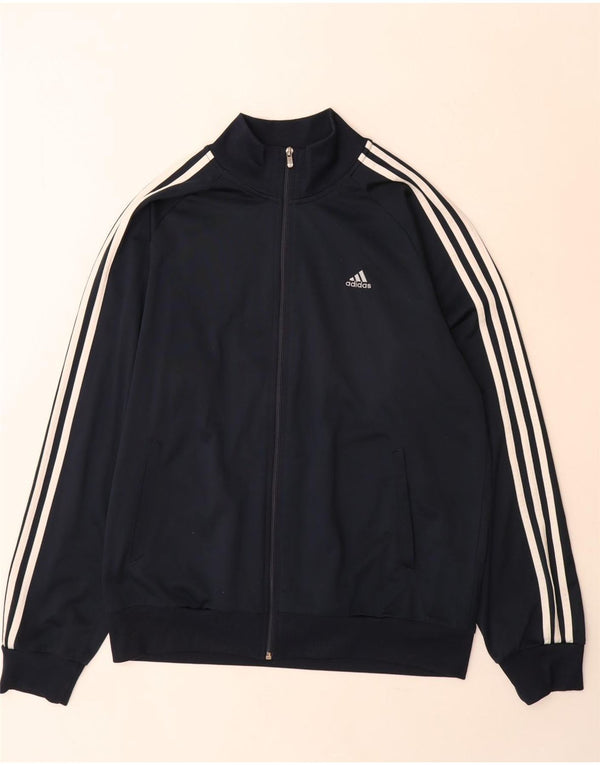 Adidas Mens Clima 365 Tracksuit Top Jacket Large Navy Blue Polyester
