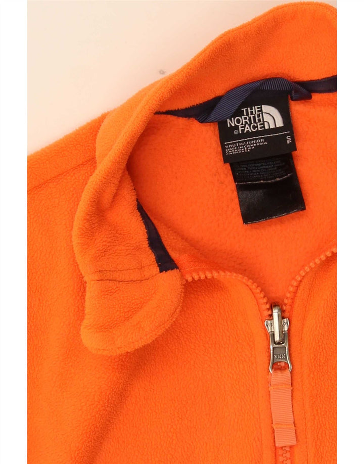 The North Face Boys Fleece Jacket 7-8 Years Small Orange Polyester Sports