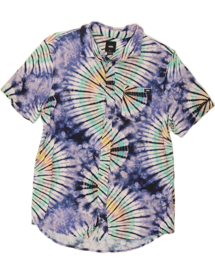 VANS Mens Classic Fit Short Sleeve Shirt Small Multicoloured Tie Dye Vintage Vans and Second-Hand Vans from Messina Hembry 