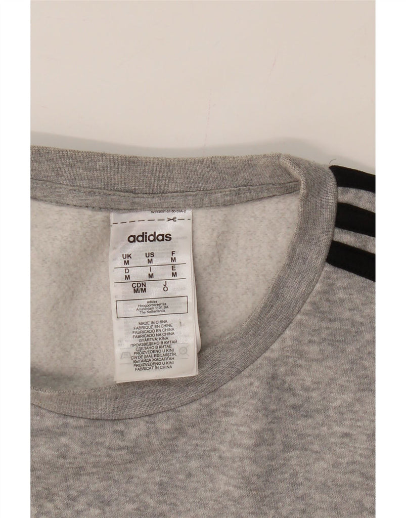 ADIDAS Mens Graphic Sweatshirt Jumper Medium Grey Cotton Vintage Adidas and Second-Hand Adidas from Messina Hembry 