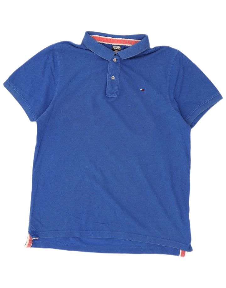 Tommy Hilfiger Mens Polo Shirt 2XL Blue Cotton