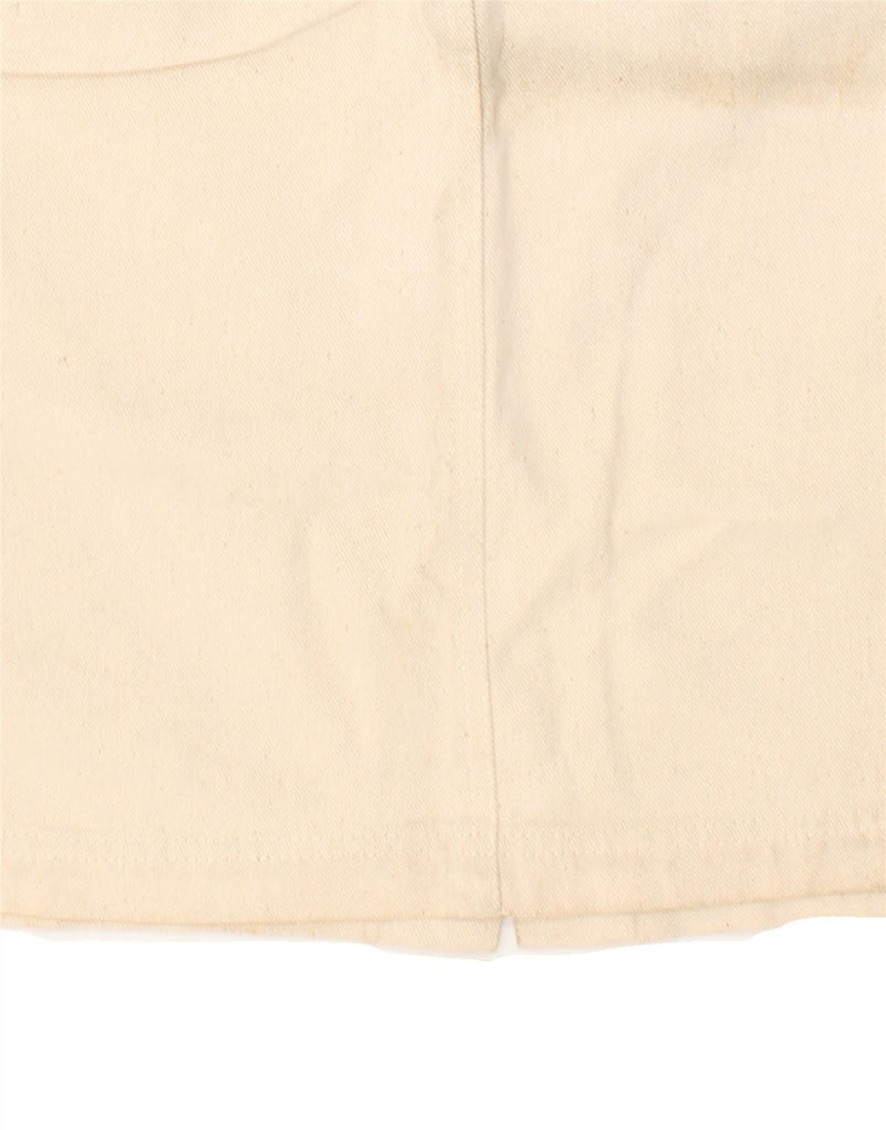 PRISMA Womens High Waist Pencil Skirt UK 12 Medium W26 Beige Cotton | Vintage Prisma | Thrift | Second-Hand Prisma | Used Clothing | Messina Hembry 