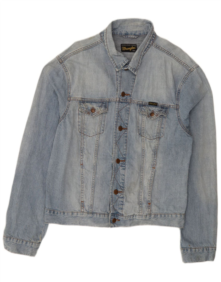 Wrangler Mens Denim Jacket UK 44 2XL Blue Cotton