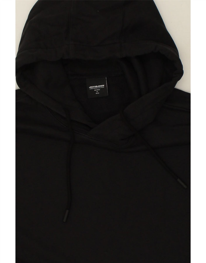 JACK & JONES Mens Hoodie Jumper XL Black Cotton | Vintage Jack & Jones | Thrift | Second-Hand Jack & Jones | Used Clothing | Messina Hembry 