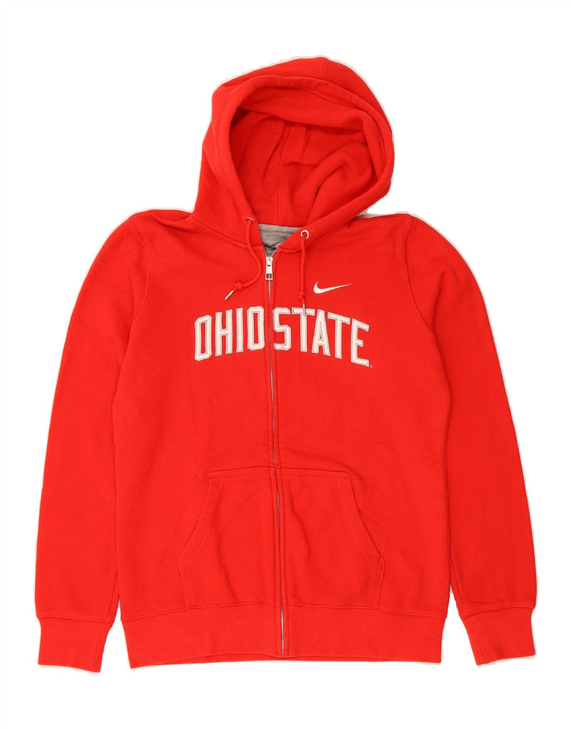 NIKE Womens Ohio State Graphic Zip Hoodie Sweater UK 16 Large Red Cotton Vintage Nike and Second-Hand Nike from Messina Hembry 