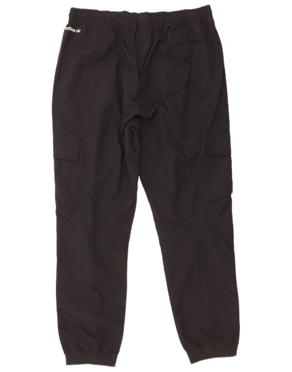 Adidas Mens Cargo Tracksuit Trousers Joggers XL Black Polyester