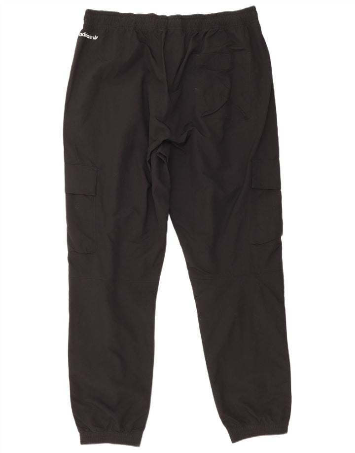 Adidas Mens Cargo Tracksuit Trousers Joggers XL Black Polyester