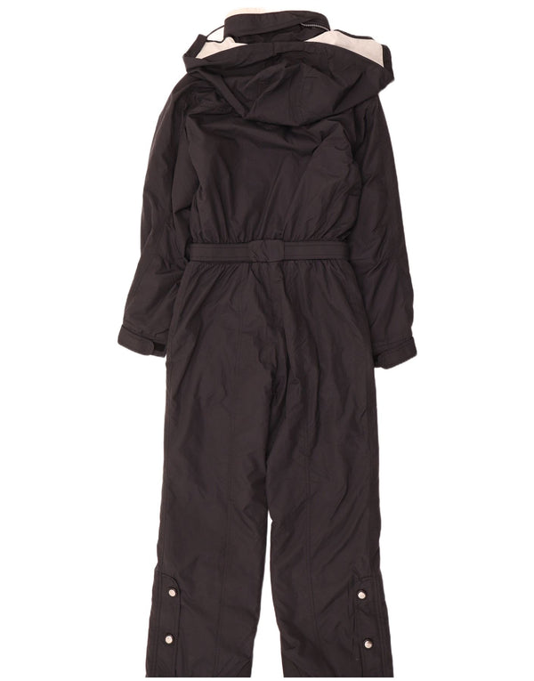 Fila Womens Italia Hooded Ski Jumpsuit IT 42 Medium Black Nylon