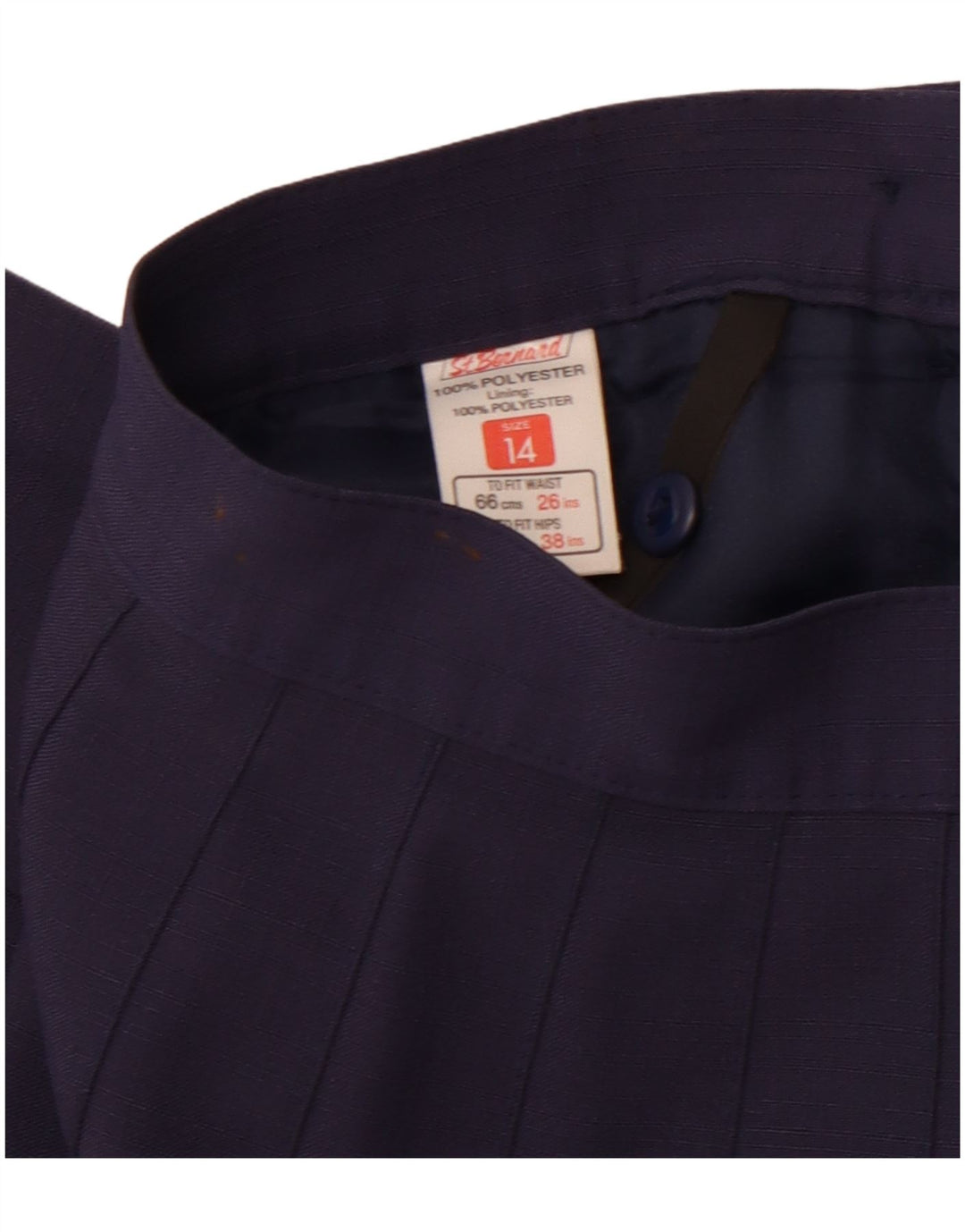 ST. BERNARD Womens High Waist A-Line Skirt UK 14 Medium W28  Navy Blue