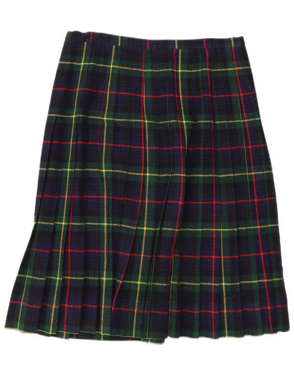 Vintage Womens Wrap Skirt W32 Large  Navy Blue Check