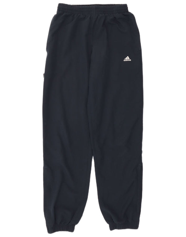 Adidas Boys Tracksuit Trousers Joggers 15-16 Years Navy Blue Polyester