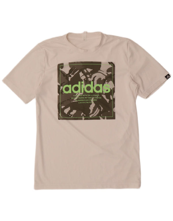 Adidas Mens Prime Blue Graphic T-Shirt Top Small White