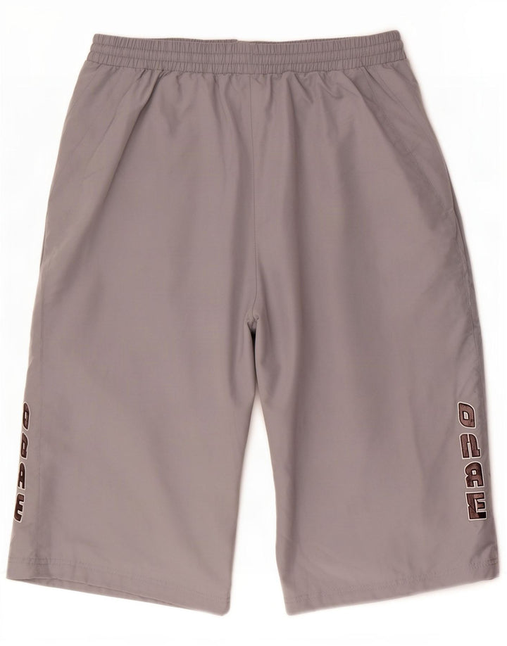Umbro Mens Graphic Bermuda Sport Shorts Large Grey Polyester