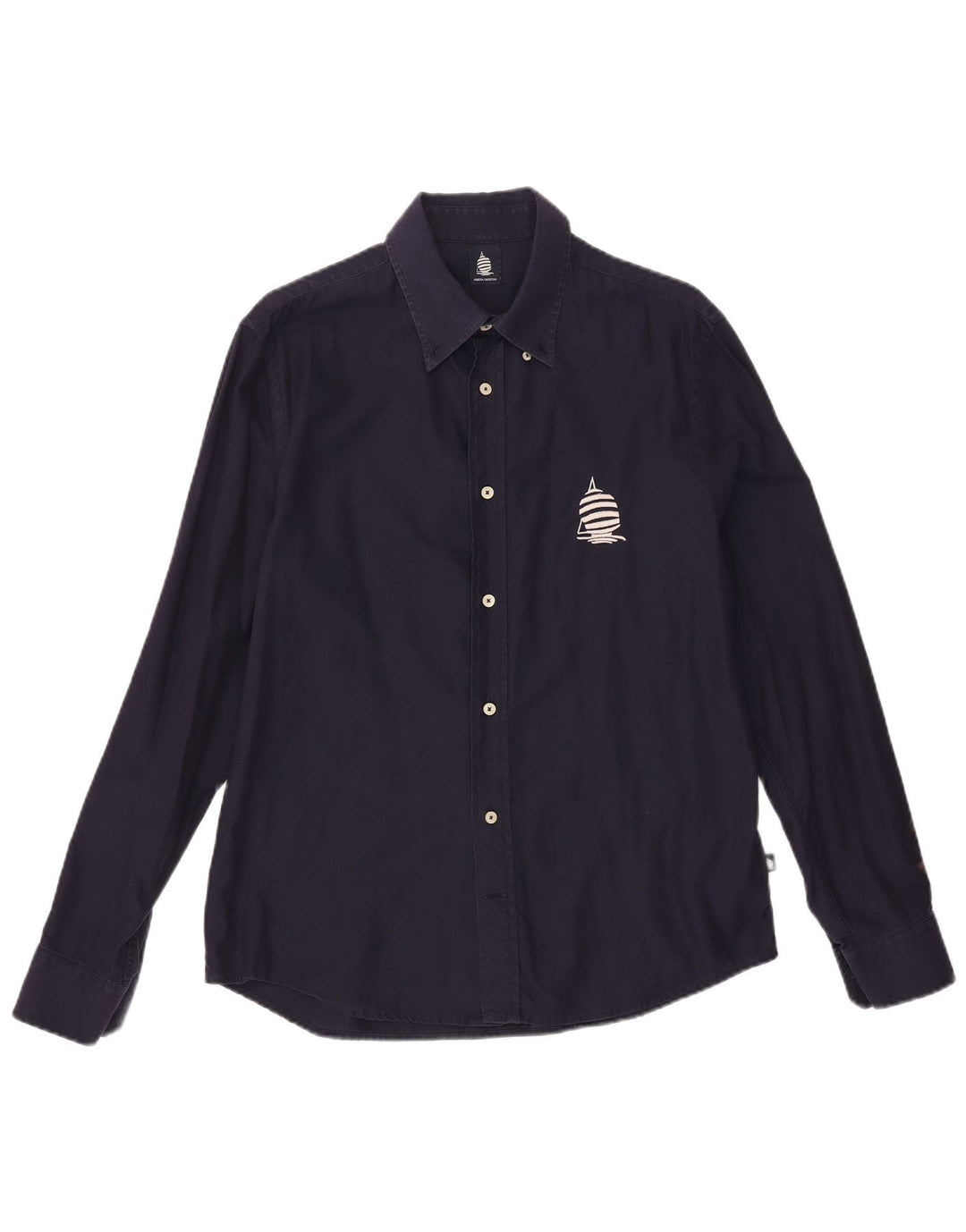 MARINA YACHTING Mens Shirt Size 42 Large Navy Blue Cotton
