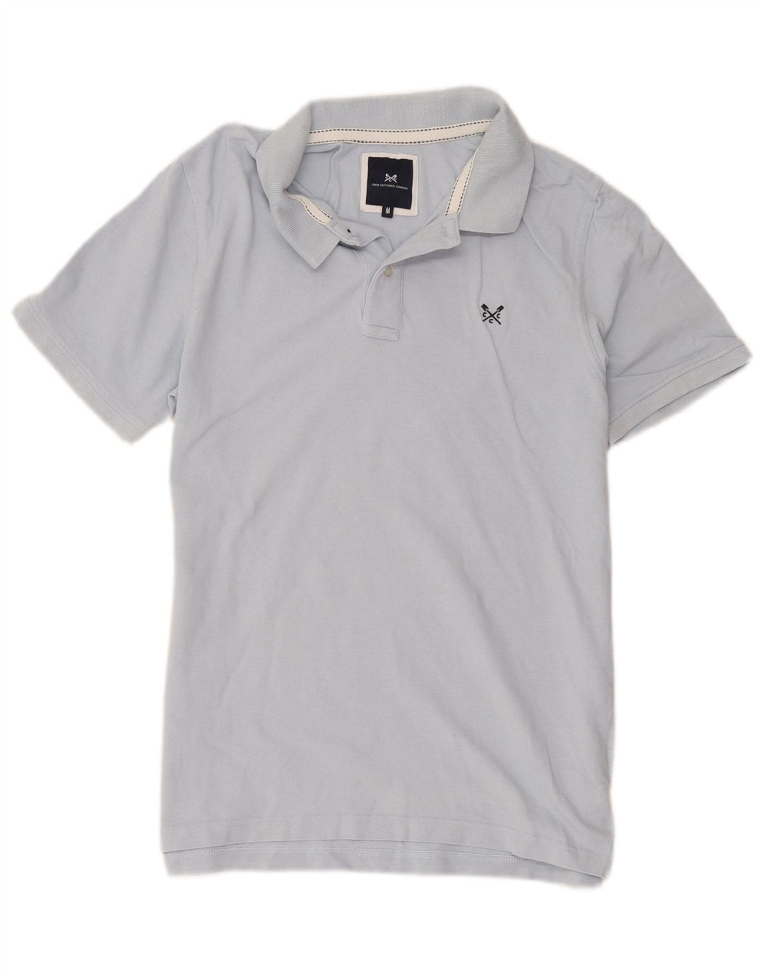 Crew Clothing Mens Polo Shirt Medium Blue Cotton