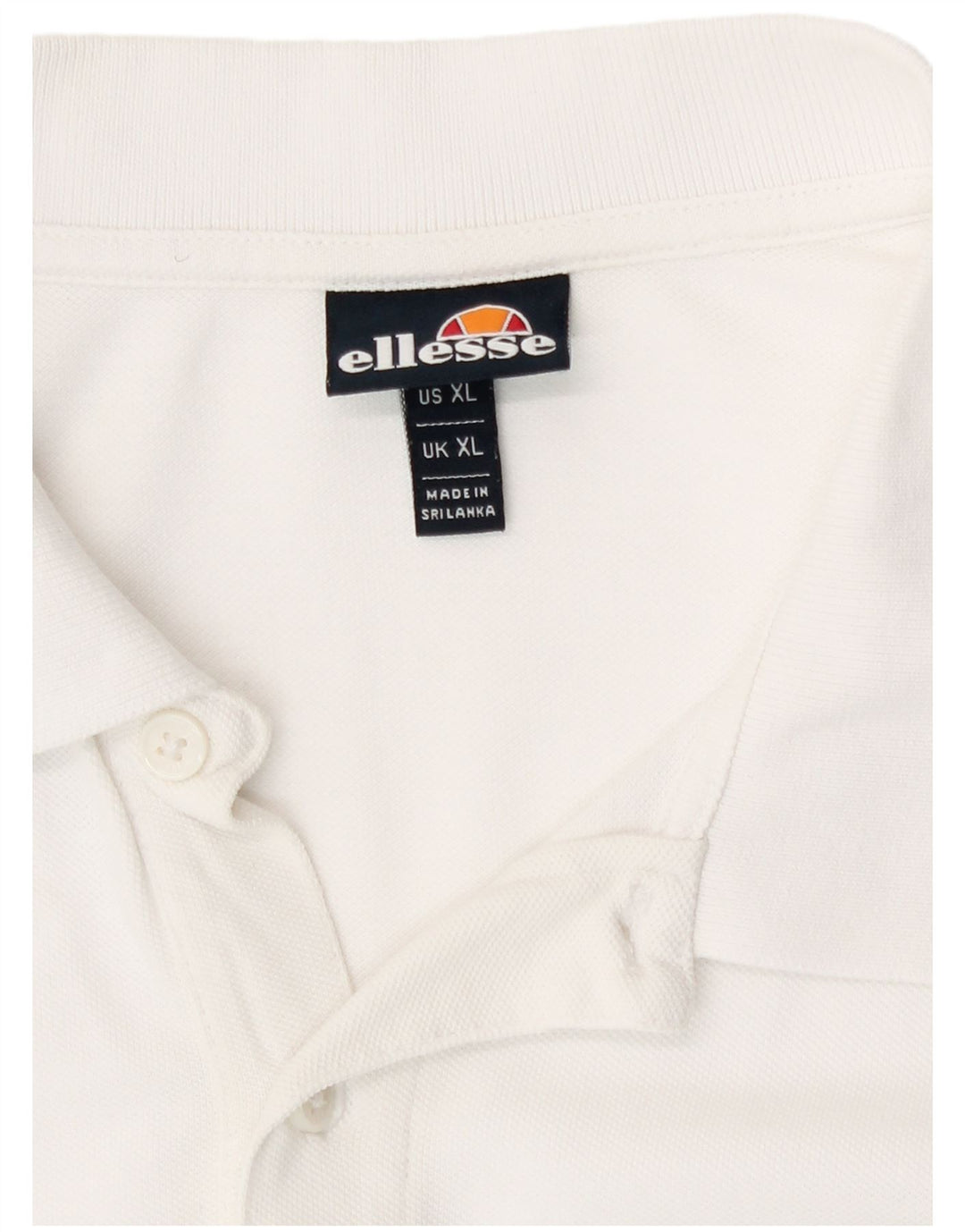 Ellesse Mens Polo Shirt XL White Cotton