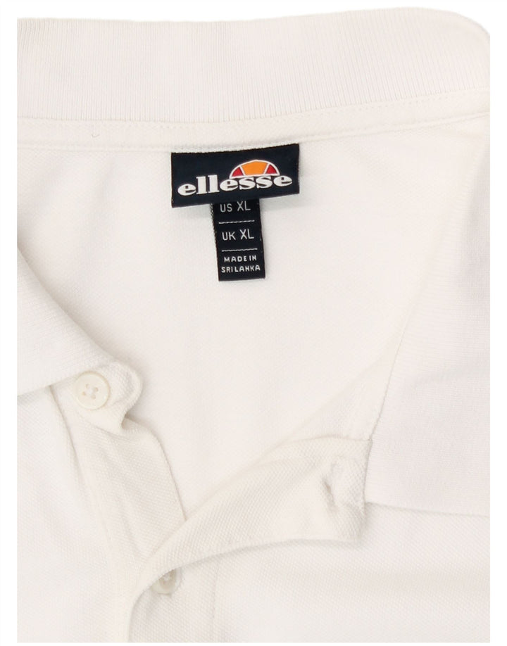 Ellesse Mens Polo Shirt XL White Cotton
