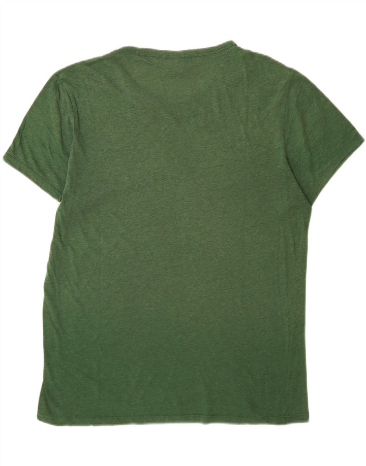 G-Star Mens T-Shirt Top Large Green Cotton