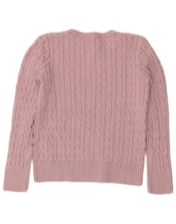 Polo Ralph Lauren Girls Crop Crew Neck Jumper Sweater 15-16 Years XL Pink