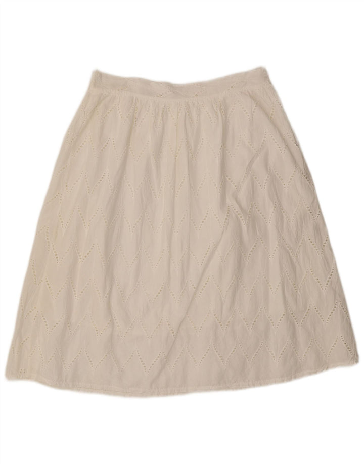 ALTAMIRA  Womens Milano A-Line Skirt W30 Medium White Geometric