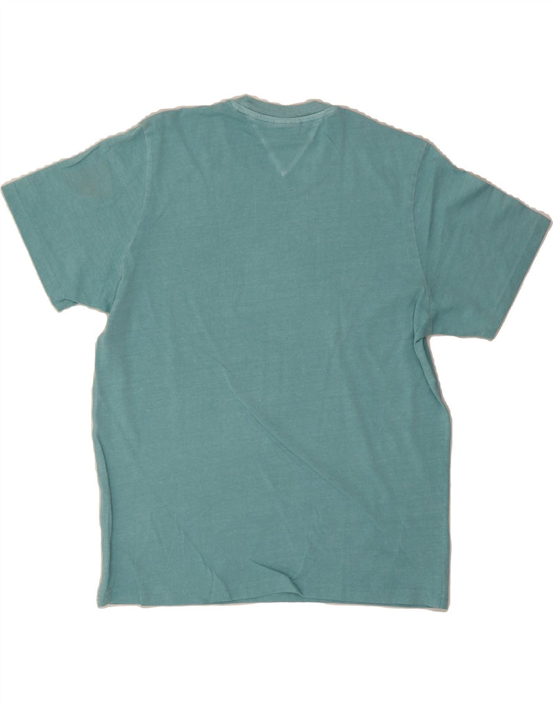 TOMMY HILFIGER Mens Graphic T-Shirt Top Large Turquoise Vintage Tommy Hilfiger and Second-Hand Tommy Hilfiger from Messina Hembry 