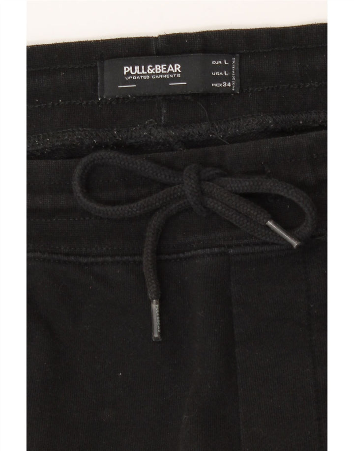 Pull & Bear Mens Sport Shorts Large Black