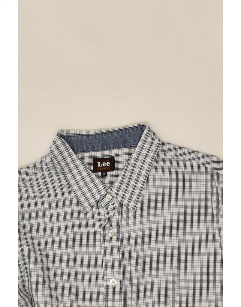 LEE Mens Shirt Medium White Check Cotton | Vintage Lee | Thrift | Second-Hand Lee | Used Clothing | Messina Hembry 