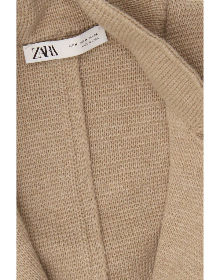 Zara Womens Overcoat UK 14 Medium Beige